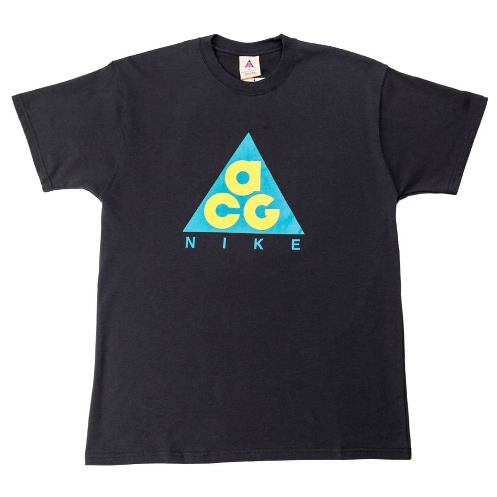 RARE Nike ACG Archive Black Tee with Blue and Yellow Logo